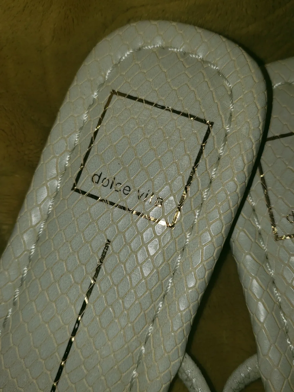 Dolce Vita Off-White Strappy Square-Toe Slide Sandals.. New